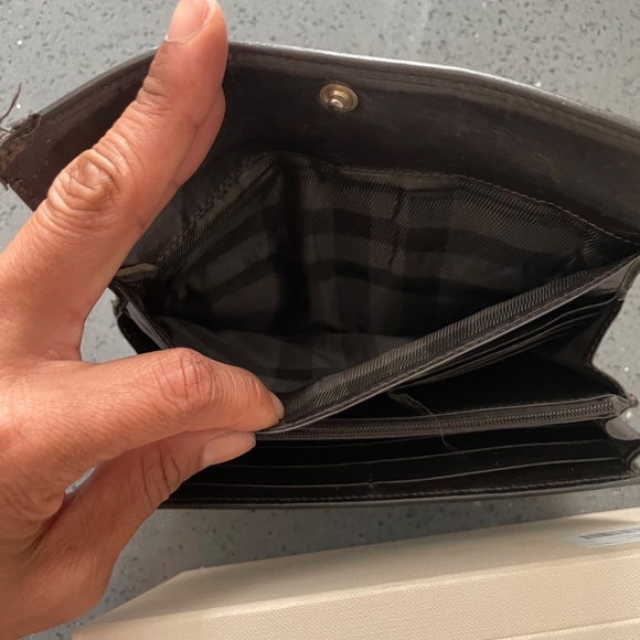 BURBERRY QUILTED LEATHER DARK CHOCOLATE BROWN CONTINENTAL LONG WALLET - Picture 6 of 15